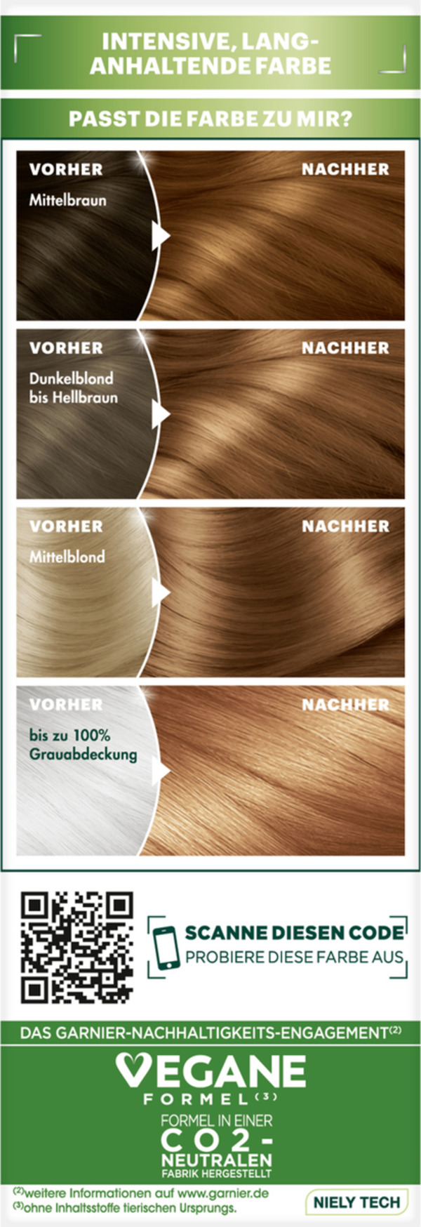 Bild 2 von Garnier Nutrisse Ultra Crème Dauerhafte Pflege-Haarfarbe 6.41 Zartes Kupfer