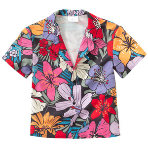 Jungen Hawaiihemd mit Blumen-Dessin BUNT