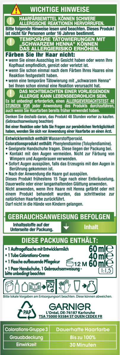 Bild 2 von Garnier Nutrisse Ultra Crème Dauerhafte Pflege-Haarfarbe 8.11 Aschiges Hellblond
