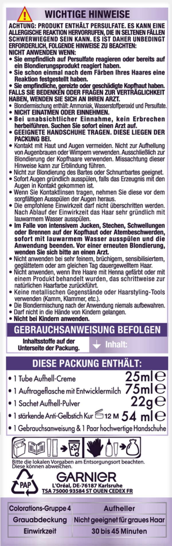 Bild 1 von Garnier Nutrisse Ultra Bleach D4+ Ultra Aufheller