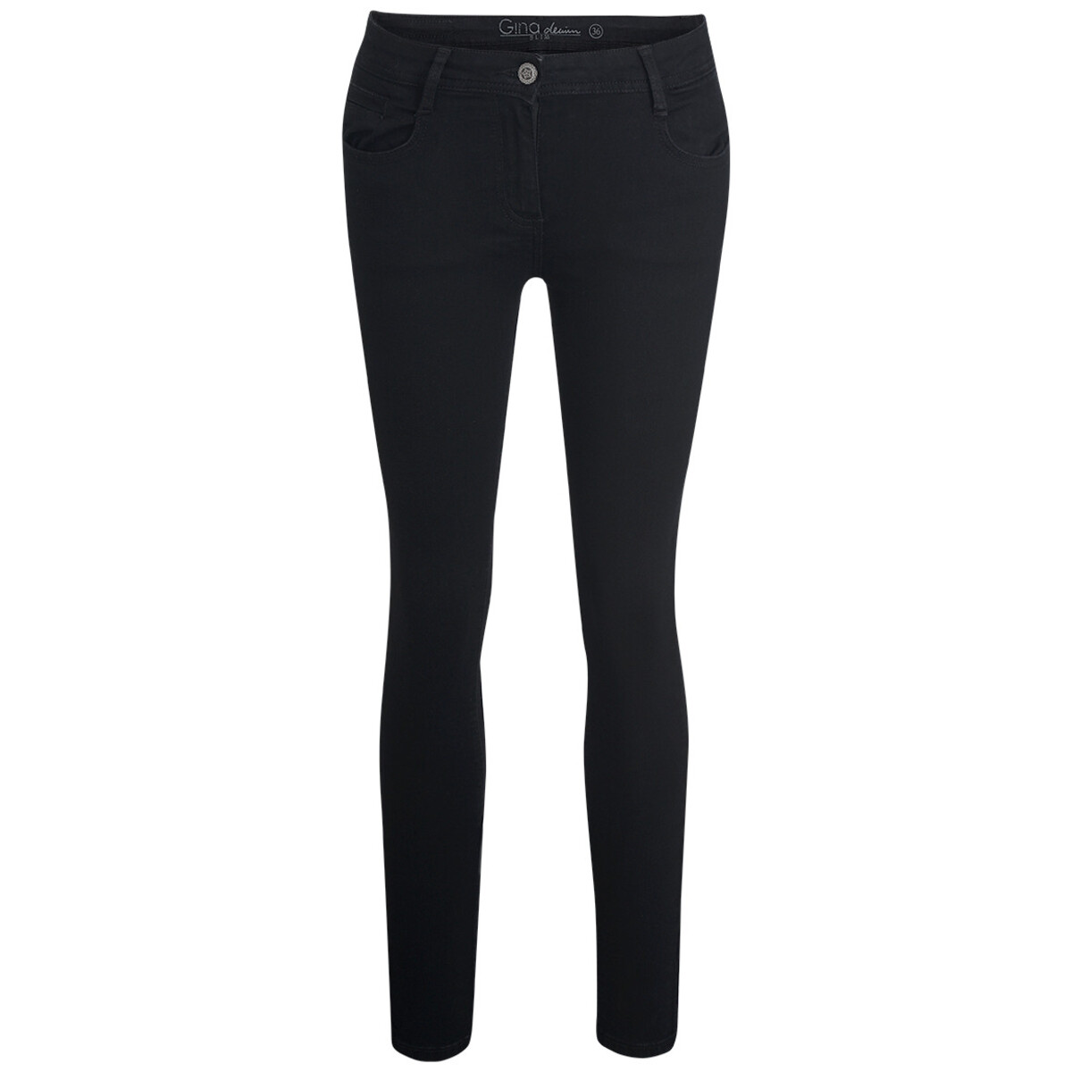Bild 1 von Damen Slim-Jeans im Five-Pocket-Style SCHWARZ
