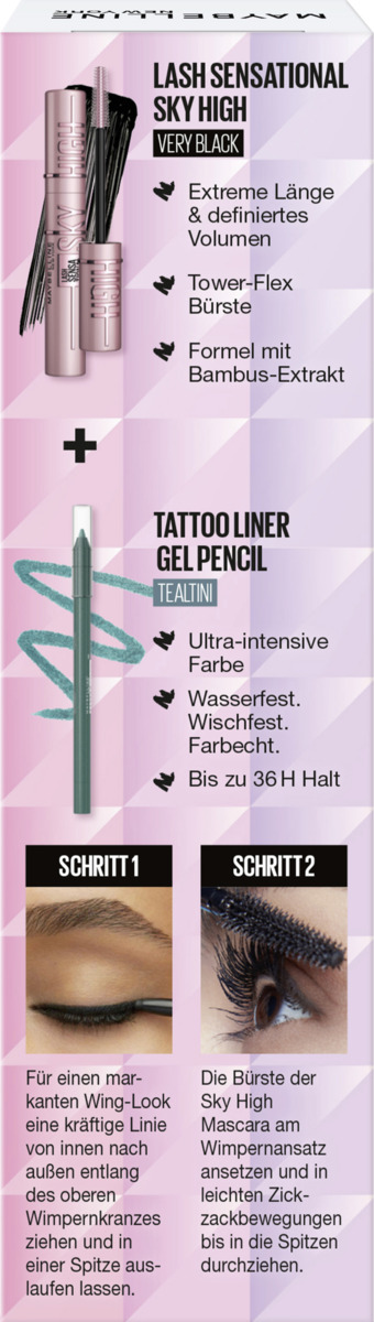 Bild 2 von Maybelline New York Lash Sensational Sky High & Tattoo Liner Gel Pencil Set