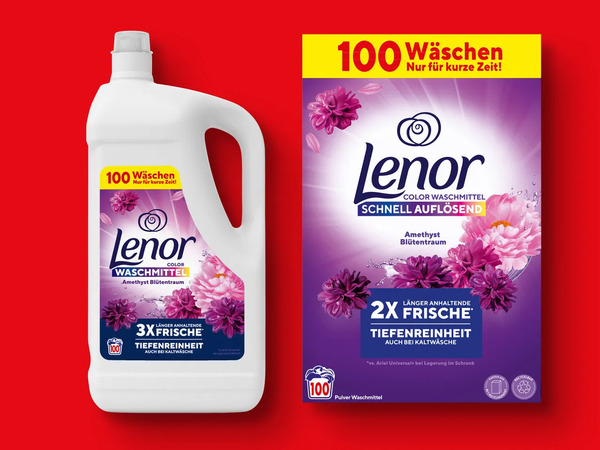 Bild 1 von Lenor Waschmittel 100/76 Wäschen, 
         5 l/6 kg/76 Stück