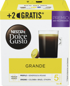 Nescafé Dolce Gusto Grande Kaffeekapseln 16+2, 144 g