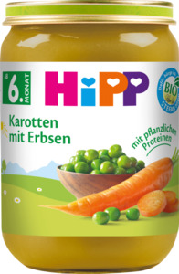Hipp Gemüse Karotten mit Erbsen, ab dem 6.Monat
