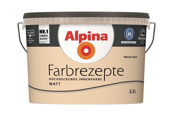 Bild 1 von Alpina Farbrezepte Weicher Sand matt 2,5 L