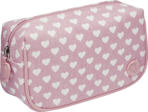 Travel Collection Schminktasche pink mit Herzen