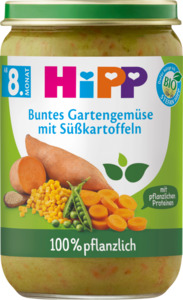 Hipp Gemüse Buntes Gartengemüse mit Süßkartoffeln ab 8.Monat pflanzlich