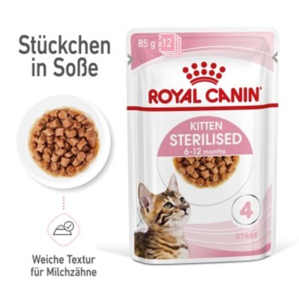 Bild 1 von ROYAL CANIN KITTEN STERILISED in Soße 12 x 85g