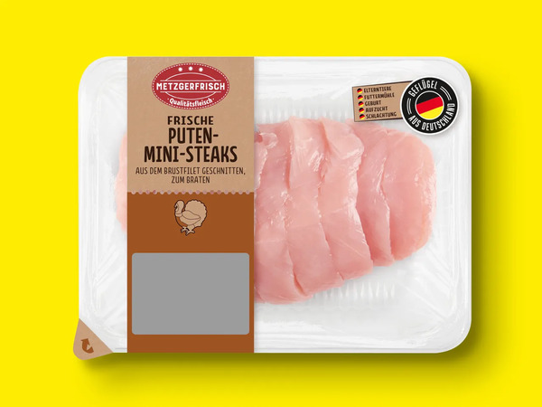 Bild 1 von Metzgerfrisch Frische Puten-Mini-Steaks, 
         400 g