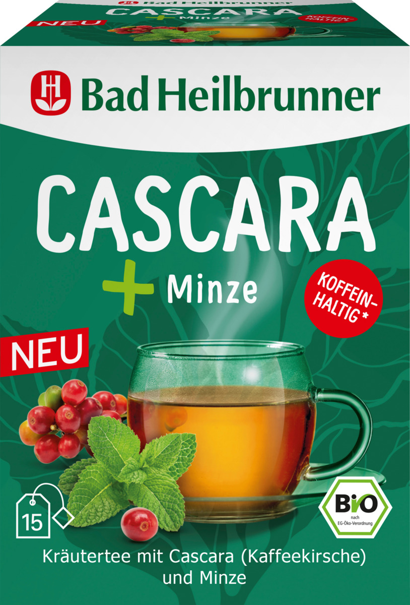 Bild 1 von Bad Heilbrunner Kräutertee Cascara + Minze (15 Beutel)