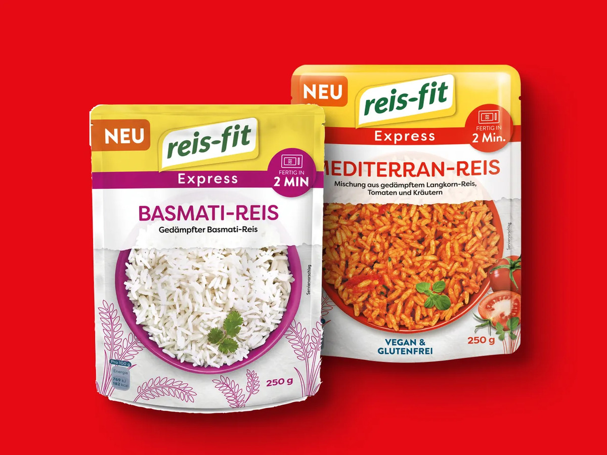 Bild 1 von Reis-fit Express Reis, 
         250 g