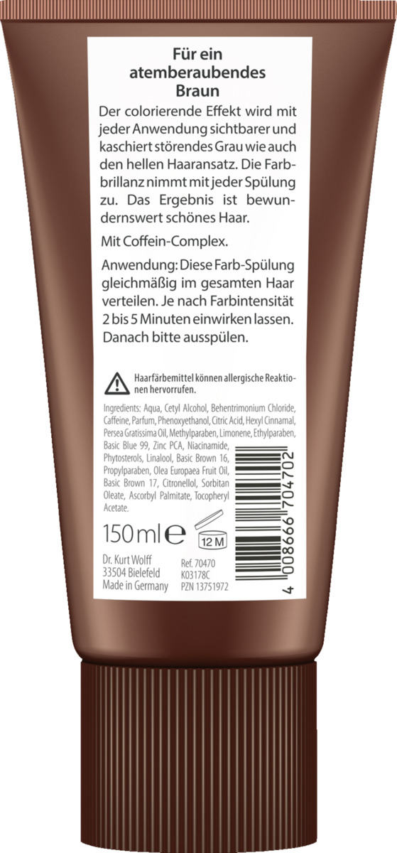 Bild 2 von Dr. Wolff Plantur 39 Color Braun Farb-Spülung, 150 ml
