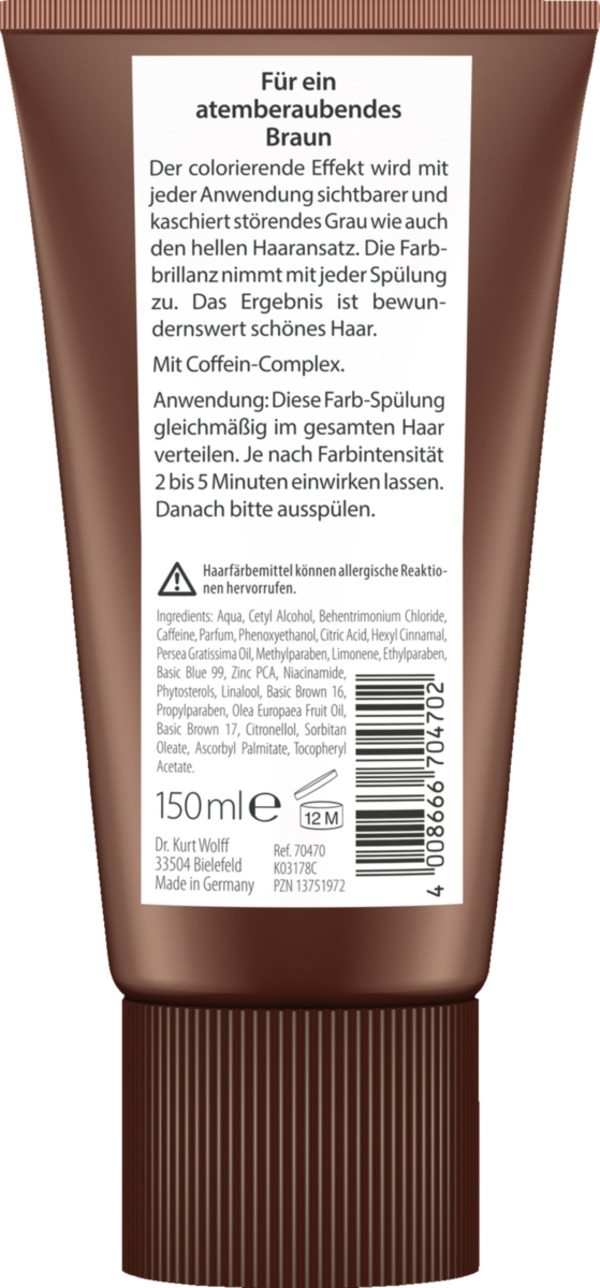 Bild 2 von Dr. Wolff Plantur 39 Color Braun Farb-Spülung, 150 ml