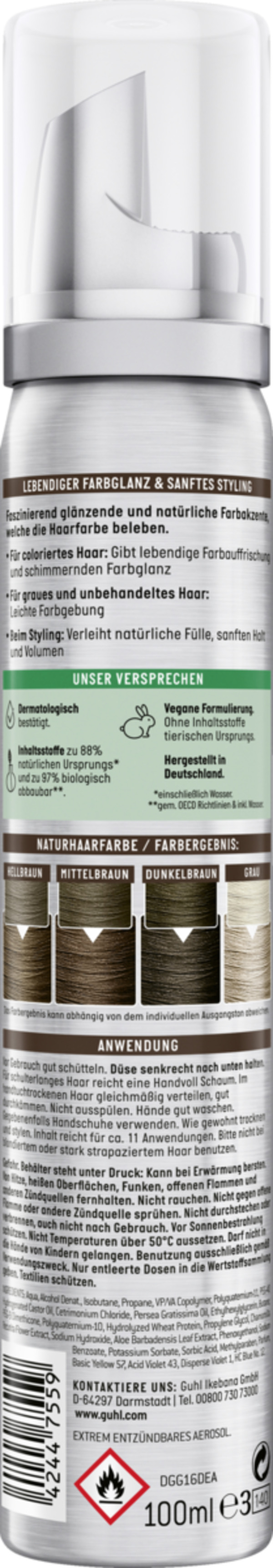 Bild 2 von Guhl Schaum-Tönungsfestiger 30 Dunkelbraun, 100 ml