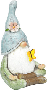 IDEENWELT Deko-Gartenwichtel Blauer Hut