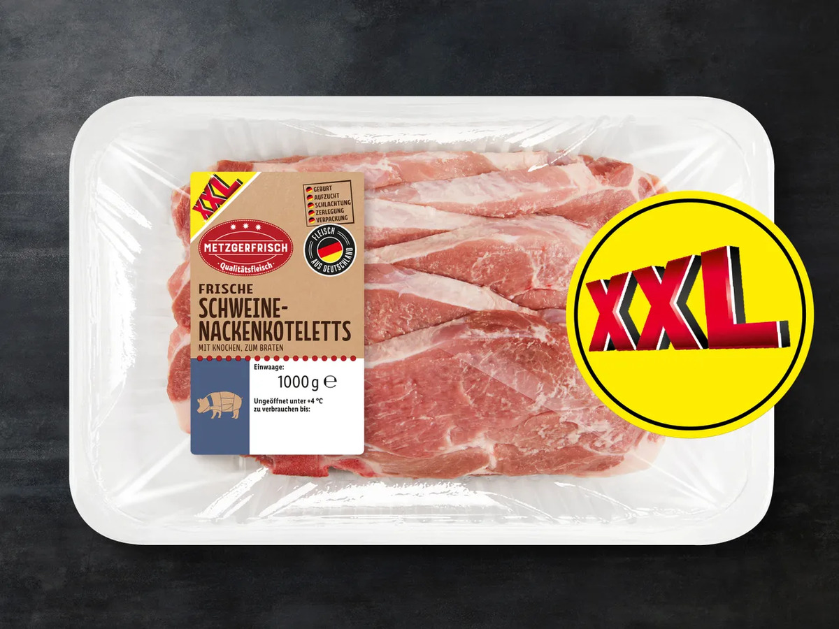 Bild 1 von Metzgerfrisch Frische Schweine-Nackenkoteletts, 
         1 kg