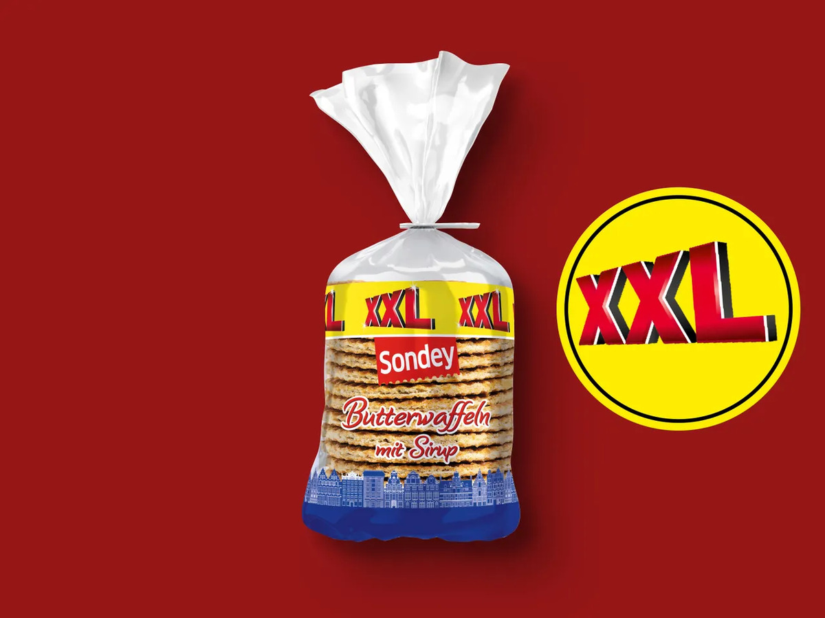 Bild 1 von Sondey Butterwaffeln Karamell XXL, 
         560 g