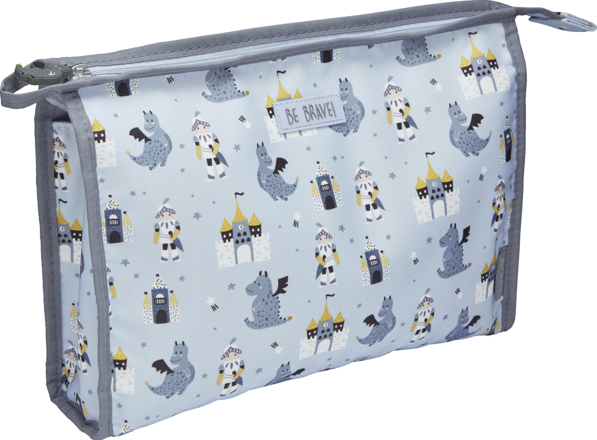 Bild 1 von Vito & Joe Kindertasche hellblau mit Dino Druck und Aufnäher