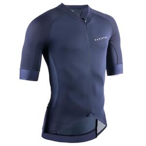 Radtrikot kurzarm Rennrad Sommer Racer Herren dunkelblau