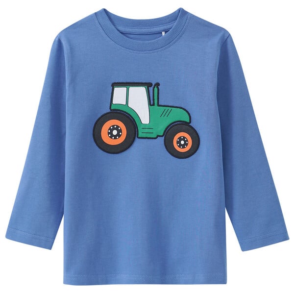 Bild 1 von Kinder Langarmshirt mit Trecker-Applikation BLAU