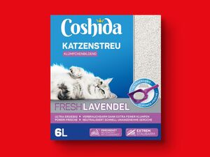 Coshida Katzenstreu weiß mit Lavendelduft, 
         6 l