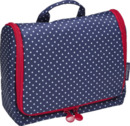 Bild 1 von Travel Collection Damen Kulturtasche zum Aufhaengen dunkelblau mit weissen Punkten