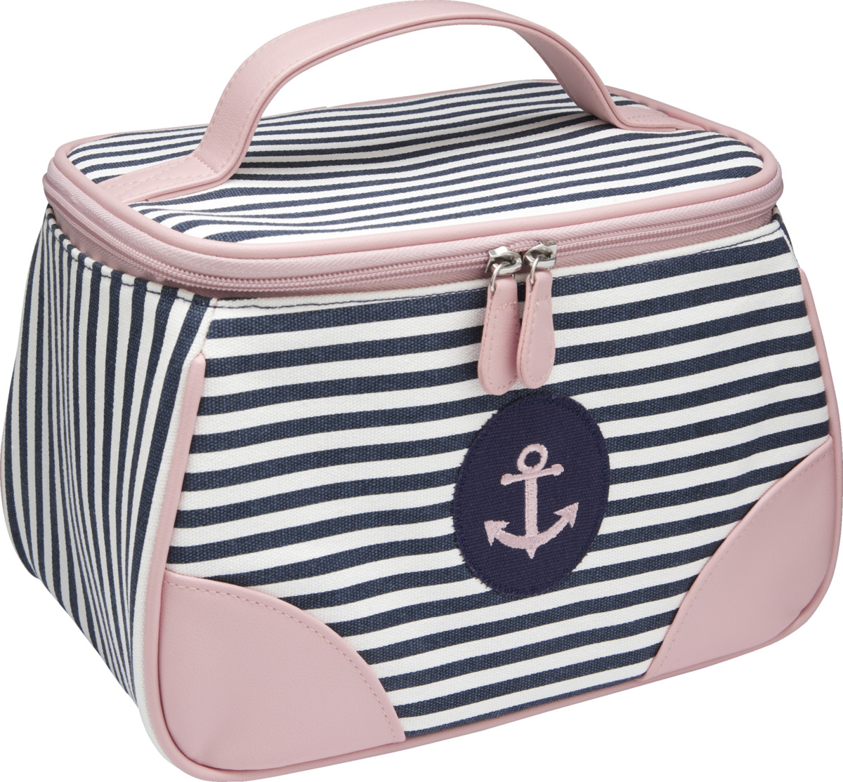 Bild 1 von Travel Collection Beauty Case dunkelblau/weiss/pink mit Anker