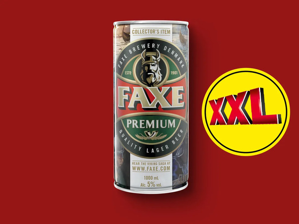 Bild 1 von Faxe Premium Bier, 
         1 l zzgl. -.25 Pfand