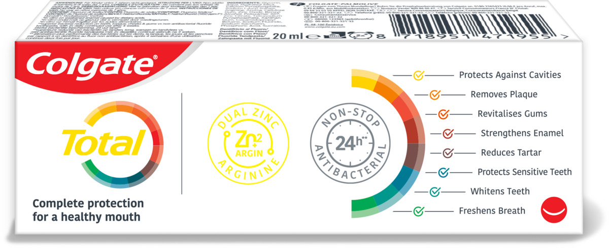 Bild 2 von Colgate Zahnpasta Total Original, 20 ml
