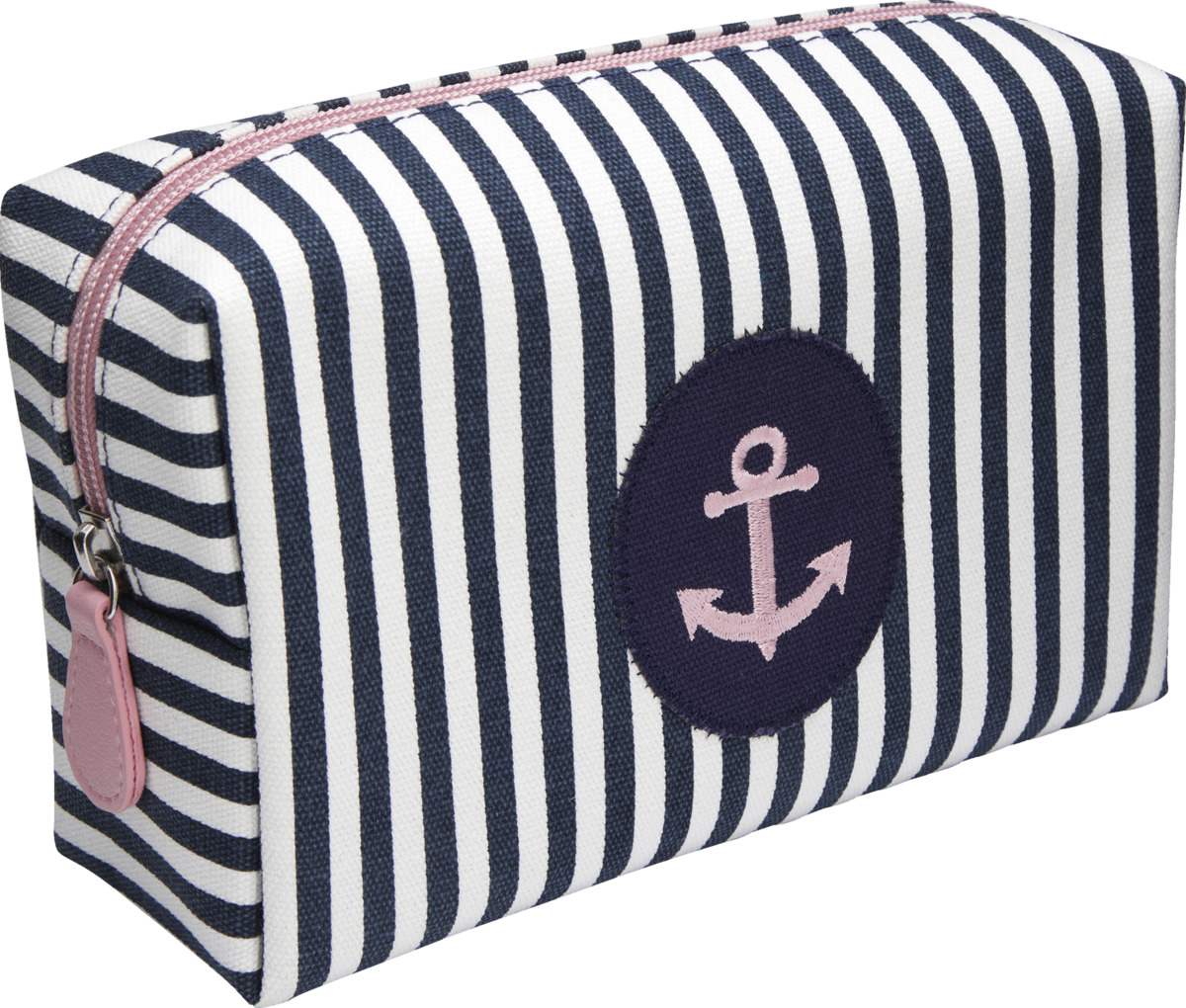 Bild 1 von Travel Collection Schminktasche dunkelblau mit weissen Streifen