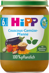 Hipp Menü Couscous-Gemüse-Pfanne ab 6. Monat pflanzlich