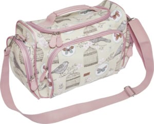 Travel Collection Beautycase beige/pink Vogelmotiv