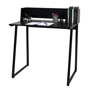 Schreibtisch MCW-K69, Laptoptisch Bürotisch, 82x51cm 3D-Struktur, Metall MDF ~ schwarz