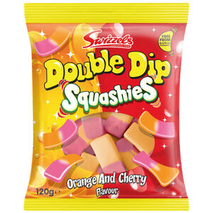 Swizzels 2 x Double Dip Squashies Kirsche & Orange