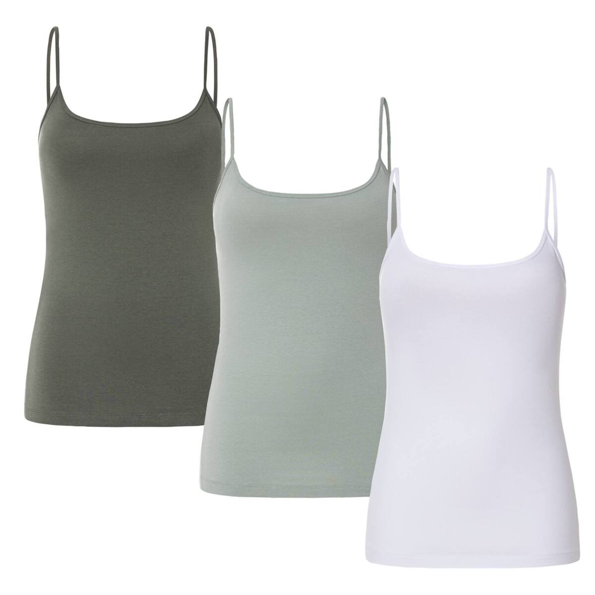 Bild 3 von OYANDA® Damen-Spaghettiträger-Tops, 3-St.-Packg.