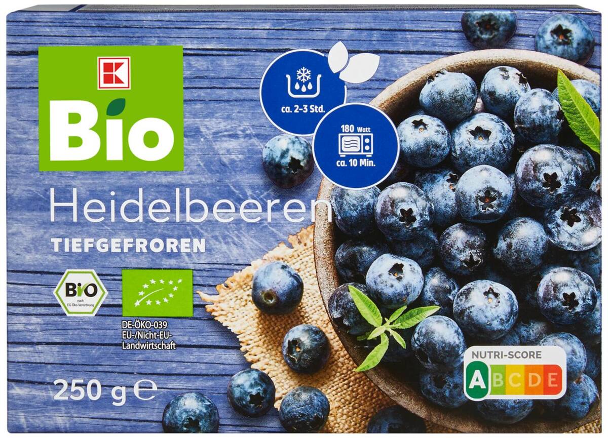 Bild 1 von K-BIO Bio-Heidelbeeren oder -Himbeeren, 250-g-Packg.