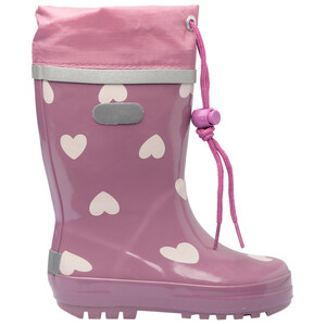 Baby Gummistiefel mit Herzchen-Allover MAUVE