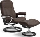 Bild 1 von Stressless® Relaxsessel Garda (Set, Relaxsessel mit Hocker), mit Hocker, mit Signature Base, Größe M, Gestell Schwarz