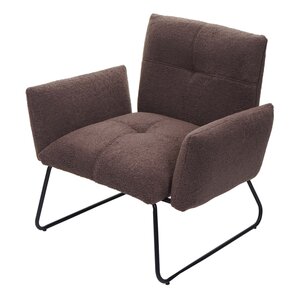 Lounge-Sessel MCW-K34, Cocktailsessel Sessel, Bouclé Stoff/Textil ~ braun