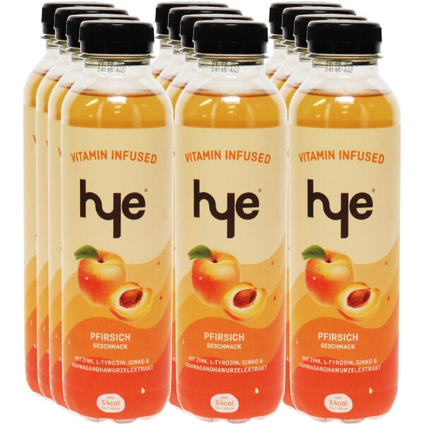 Bild 1 von HYE Vitaminwasser Pfirsich, 12er Pack (EINWEG) zzgl. Pfand