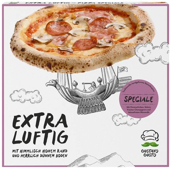 Bild 2 von GUSTAVO GUSTO Pizza Extra Luftig, 310 - 355-g-Packg.