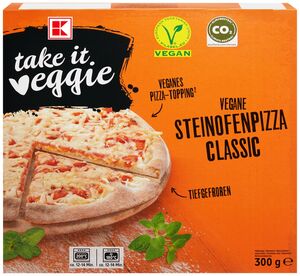 K-TAKE IT VEGGIE Vegane Steinofenpizza, 300 - 350-g-Packg.