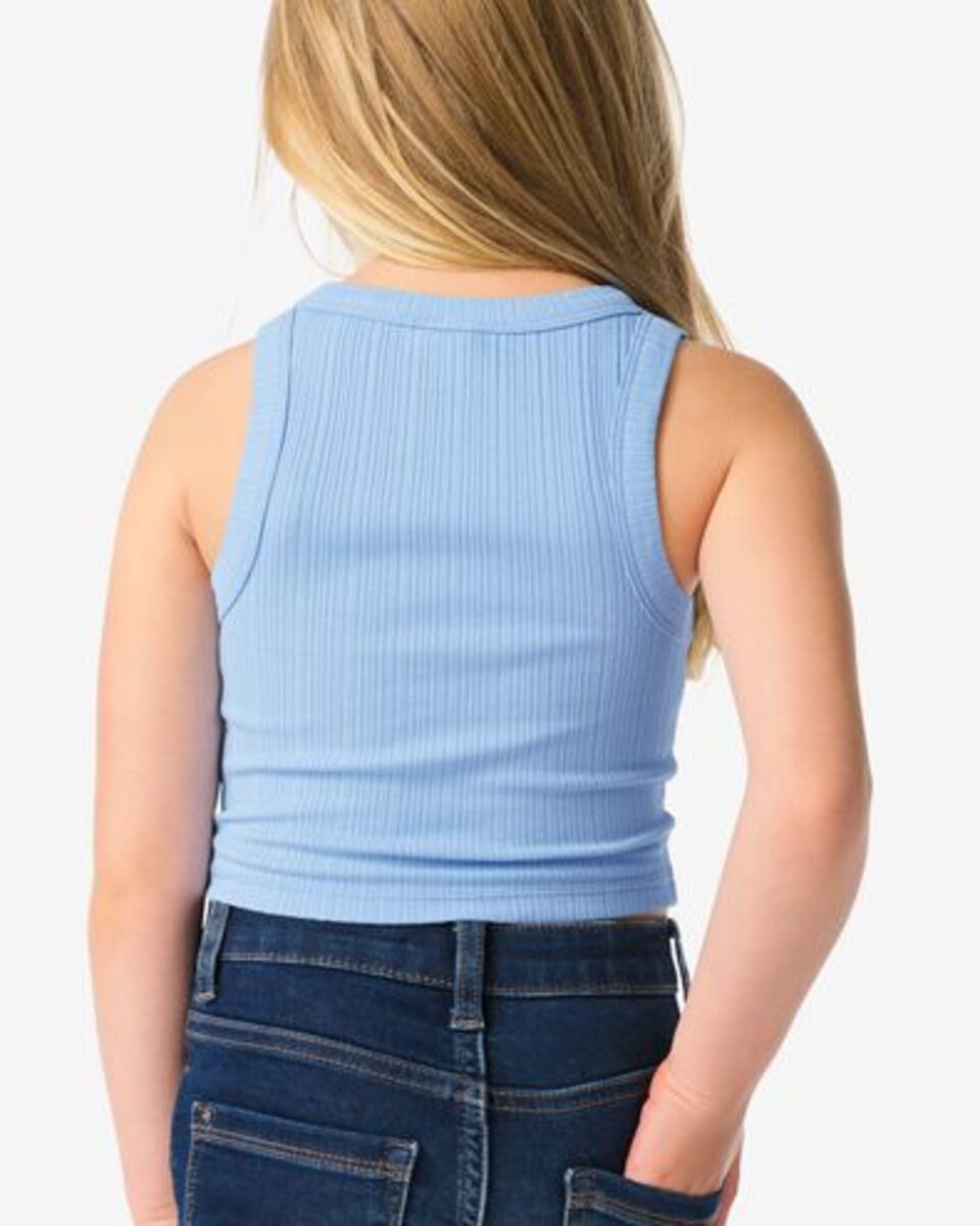 Bild 3 von Kinder-Top, kurz, gerippt blau