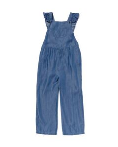 Kinder-Latzhose, Rüschen blau