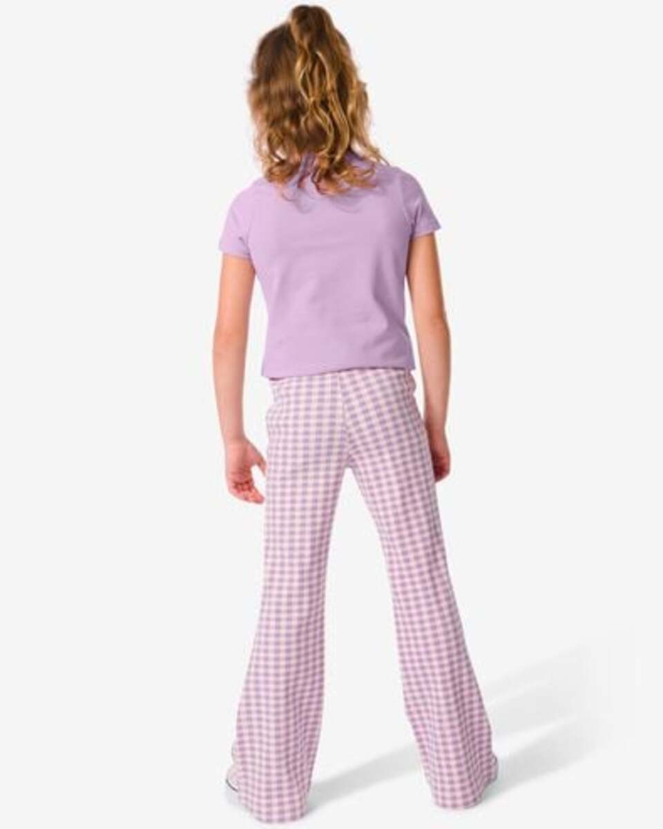 Bild 3 von Kinder-Leggings, gerippt, ausgestelltes Bein violett