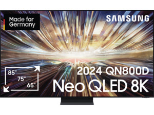 SAMSUNG GQ85QN800D NEO QLED AI TV (Flat, 85 Zoll / 214 cm, UHD 8K, SMART TV, Tizen), Graphitschwarz