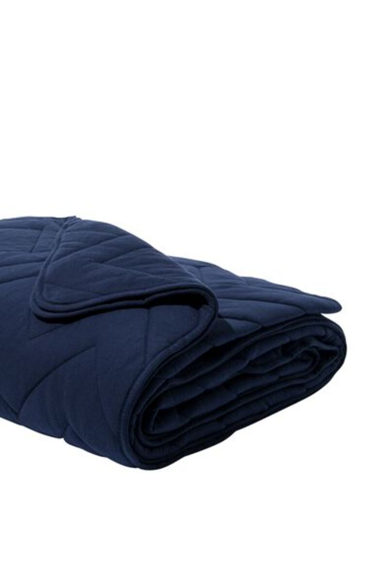 Bild 2 von Tagesdecke, Baumwolle, 260 x 235 cm, dunkelblau