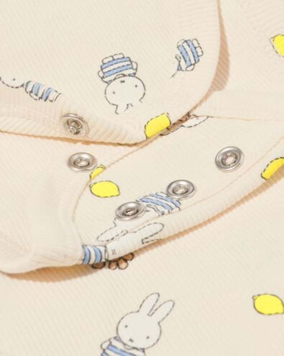 Bild 4 von größenflexibler Newborn-Wickelbody, Feinripp, Elasthan, Miffy hellgelb