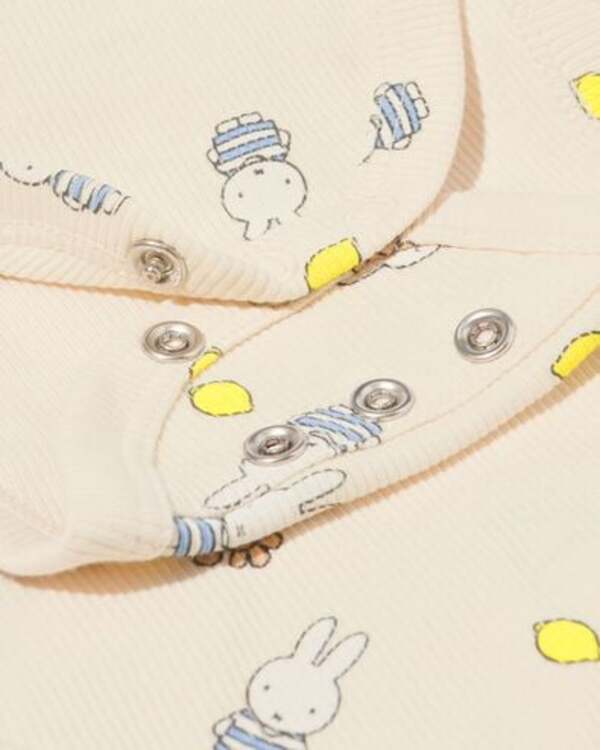 Bild 4 von größenflexibler Newborn-Wickelbody, Feinripp, Elasthan, Miffy hellgelb